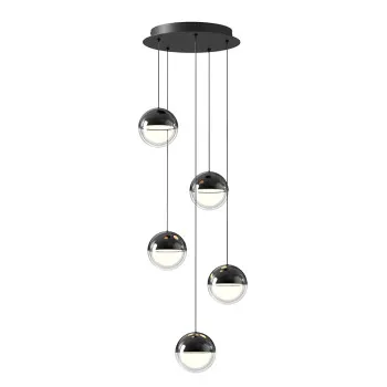 Viokef Zirea fekete LED függesztett lámpa (VIO-4329900) LED 1 izzós IP20
