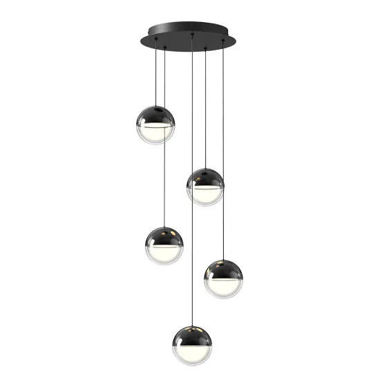 Viokef Zirea fekete LED függesztett lámpa (VIO-4329900) LED 1 izzós IP20