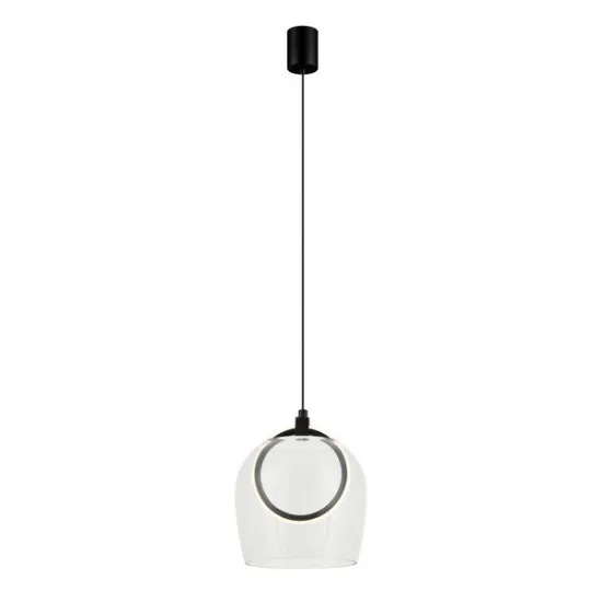 Zambelis  fekete-átlátszó LED függesztett lámpa (ZAM-23080) LED 1 izzós IP20
