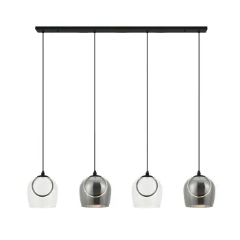 Zambelis  fekete-átlátszó LED függesztett lámpa (ZAM-23082) LED 1 izzós IP20