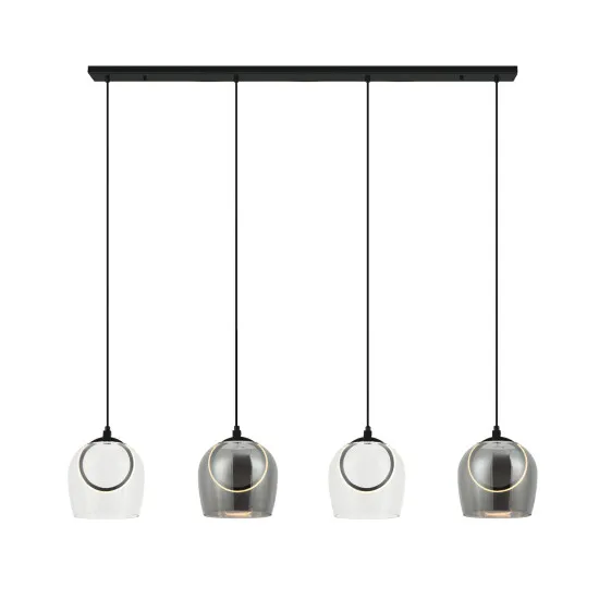 Zambelis  fekete-átlátszó LED függesztett lámpa (ZAM-23082) LED 1 izzós IP20