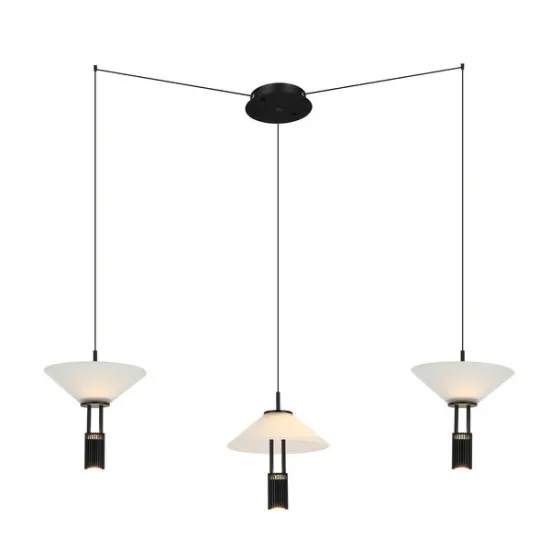 Zambelis  fekete-fehér LED függesztett lámpa (ZAM-23200) LED 1 izzós IP20