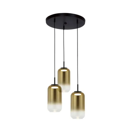 Zambelis  fekete-arany LED függesztett lámpa (ZAM-23231) LED 3 izzós IP20