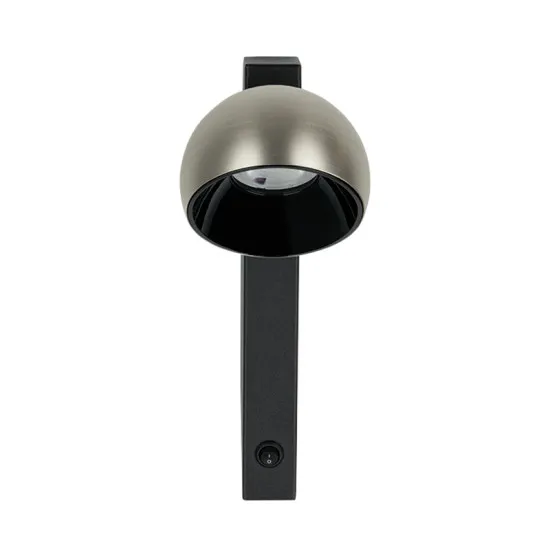 Zambelis  nikkel-fekete LED fali lámpa (ZAM-25341) LED 1 izzós IP20