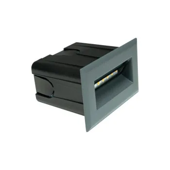 Zambelis  szürke-átlátszó kültéri LED talajba építhető lámpa (ZAM-E323) LED 1 izzós IP65