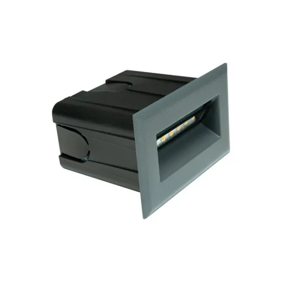 Zambelis  szürke-átlátszó kültéri LED talajba építhető lámpa (ZAM-E323) LED 1 izzós IP65
