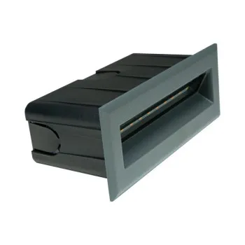 Zambelis  szürke-átlátszó kültéri LED talajba építhető lámpa (ZAM-E324) LED 1 izzós IP65