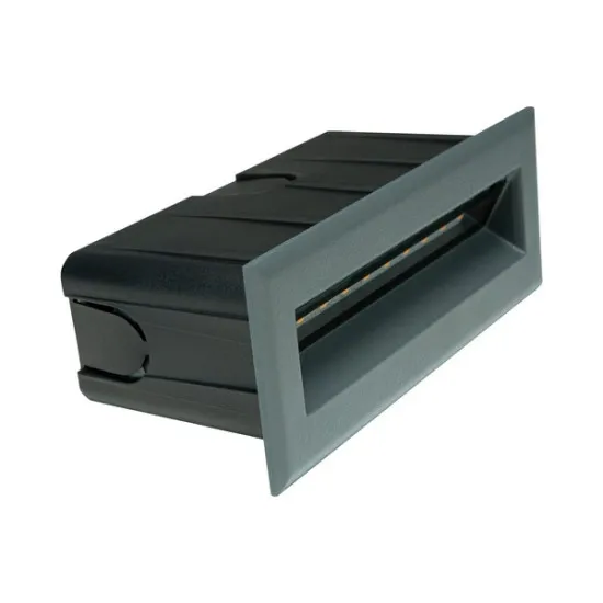 Zambelis  szürke-átlátszó kültéri LED talajba építhető lámpa (ZAM-E324) LED 1 izzós IP65