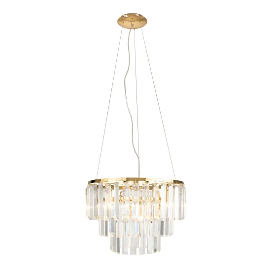 Maxlight Monaco arany-átlátszó függesztett lámpa (MAX-P0423) G9 9 izzós IP20