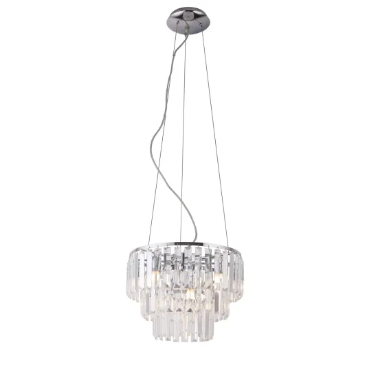 Maxlight Monaco króm-átlátszó függesztett lámpa (MAX-P0259) G9 9 izzós IP20