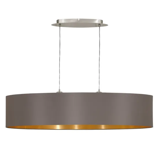 EGLO MASERLO nikkel-cappuccino függesztett lámpa (EG-31619) E27 2 izzós IP20