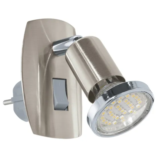 EGLO MINI 4 matt nikkel - króm LED konnektorba dugható lámpa (EG-92924) GU10 1 izzós IP20