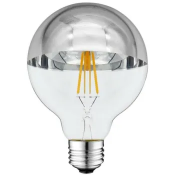 Optonica E27 LED izzó 4W 2700 Kelvin-40W-ot kiváltó-nagygömb-króm foncsorozott króm-átlátszó filament LED izzó (OP-1887) E27 Optonica E27 LED izzó 4W 2700 Kelvin-40W-ot kiváltó-nagygömb-króm foncsorozott króm-átlátszó filament LED izzó (OP-1887) E27