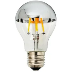 Optonica E27 LED izzó 4W 2700 Kelvin-40W-ot kiváltó-ezüst foncsorozott króm-átlátszó filament LED izzó (1879) E27