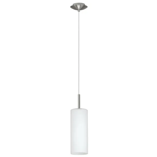 EGLO TROY 3 matt nikkel-fehér függesztett lámpa (EG-85977) E27 1 izzós IP20