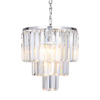 Zuma Amedeo króm-átlátszó kristály függesztett lámpa  (ZU-17106/3+1-CHR) E14 4 izzós IP20
