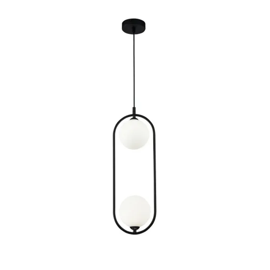 Maytoni Ring fehér-fekete függesztett lámpa (MAY-MOD013PL-02B) G9 2 izzós IP20