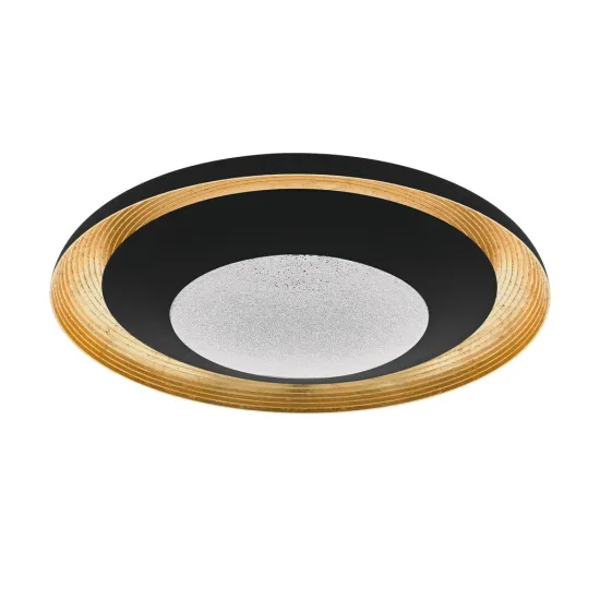 EGLO CANICOSA 2 fekete-arany-átlátszó LED fali lámpa/mennyezeti lámpa (EG-98527) LED 1 izzós IP20