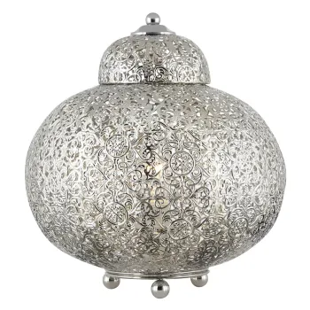 Searchlight FRETWORK nikkel asztali lámpa (SL-EU8221-1SS) E14 1 izzós