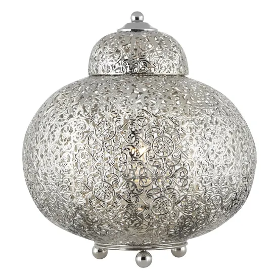 Searchlight FRETWORK nikkel asztali lámpa (SL-EU8221-1SS) E14 1 izzós Searchlight FRETWORK nikkel asztali lámpa (SL-EU8221-1SS) E14 1 izzós