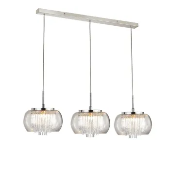 Azzardo Rego króm-átlátszó függesztett lámpa  (AZ-2453) G9 3 izzós IP20