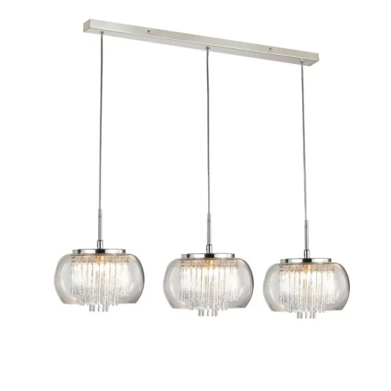 Azzardo Rego króm-átlátszó függesztett lámpa  (AZ-2453) G9 3 izzós IP20