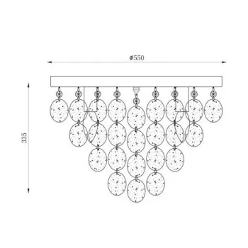 Zuma Pardo átlátszó-króm mennyezeti lámpa (ZU-18366) E14 8 izzós IP20
