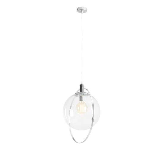 Aldex Aura króm-átlátszó függesztett lámpa (ALD-1065G4) E27 1 izzós IP20
