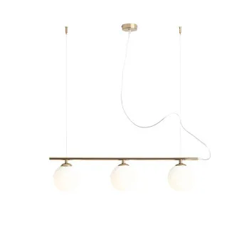 Aldex Beryl Glass arany-fehér függesztett lámpa (ALD-1006E_30) E14 3 izzós IP20