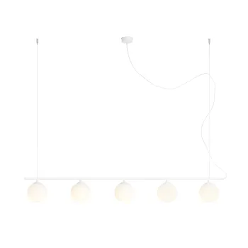 Aldex Beryl Glass fehér függesztett lámpa (ALD-1006F) E14 5 izzós IP20