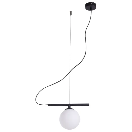 Aldex Beryl Glass fekete-fehér függesztett lámpa (ALD-1006G1) E14 1 izzós IP20