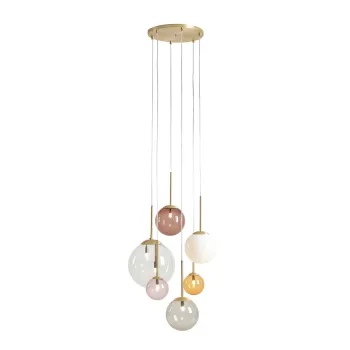 Aldex Bosso színes-arany függesztett lámpa (ALD-1119K40_R) G9 / E27 6 izzós IP20