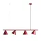 Aldex Form piros függesztett lámpa (ALD-1108L15) E27 4 izzós IP20