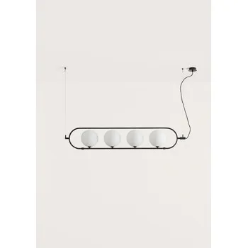 AROMAS DEL CAMPO ABBACUS fekete-fehér függesztett lámpa (C1258) G9 4 izzós IP20