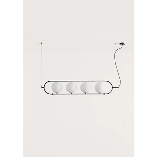 AROMAS DEL CAMPO ABBACUS fekete-fehér függesztett lámpa (C1258) G9 4 izzós IP20