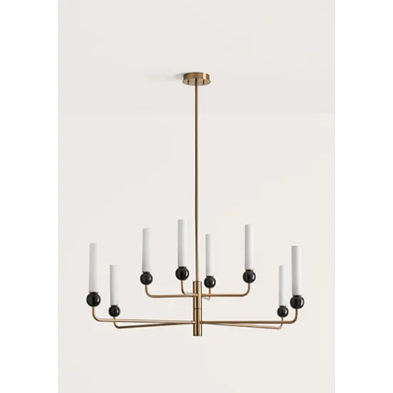 AROMAS DEL CAMPO DELIE fekete-fehér függesztett lámpa (C1224/8) G9 8 izzós IP20