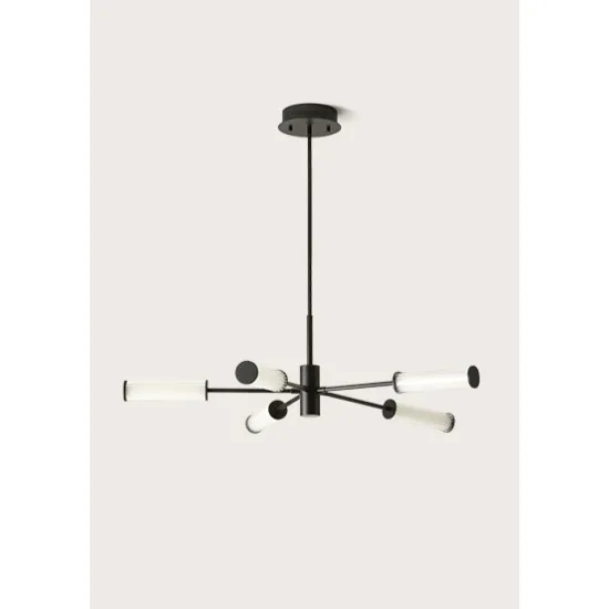 AROMAS DEL CAMPO ISON fekete-fehér LED függesztett lámpa (C1298/5) LED 5 izzós IP20