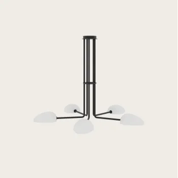 AROMAS DEL CAMPO KEZO fekete-fehér függesztett lámpa (C1324/5) G9 5 izzós IP20