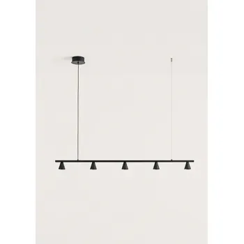 AROMAS DEL CAMPO LYB fekete LED függesztett lámpa (C1274) LED 5 izzós IP20