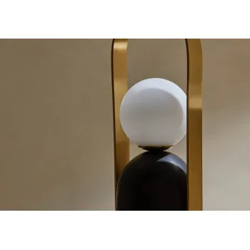 AROMAS DEL CAMPO NANO fekete-sárgaréz-fehér LED asztali lámpa (ARO-S1294) LED 1 izzós IP20