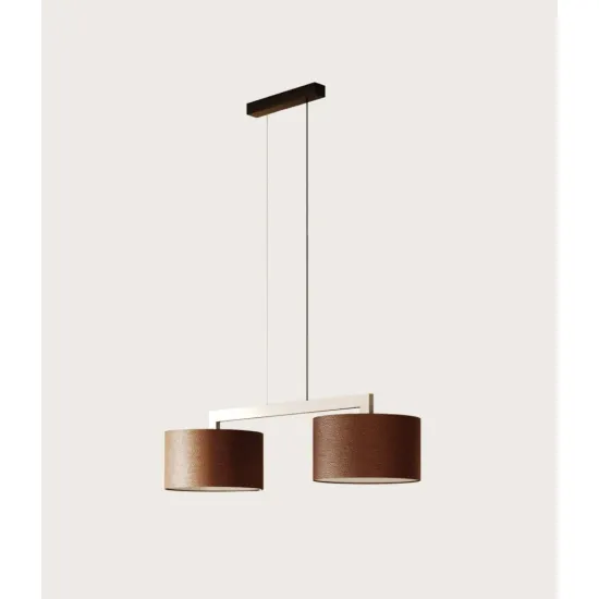 AROMAS DEL CAMPO REMS fekete-barna függesztett lámpa (C1318-2) E27 2 izzós IP20