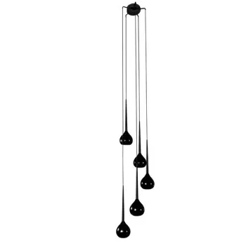 Azzardo Aga fekete függesztett lámpa  (AZ-1070) E14 5 izzós IP20