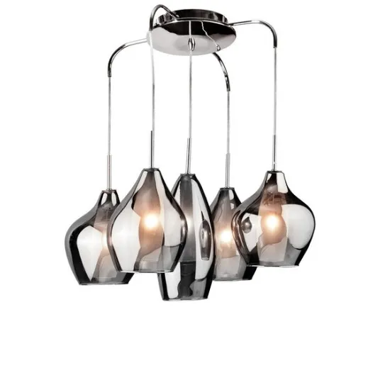 Azzardo Amber Milano króm függesztett lámpa  (AZ-0722) G9 5 izzós IP20