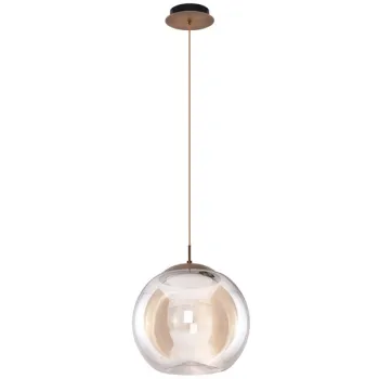 Azzardo Helena sárgaréz-átlátszó LED függesztett lámpa  (AZ-3341) LED 1 izzós IP20