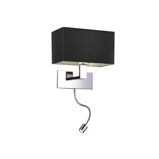 Azzardo Martens fekete falikar (AZ-1558) E27+LED 2 izzós IP20 Azzardo Martens fekete falikar (AZ-1558) E27+LED 2 izzós IP20