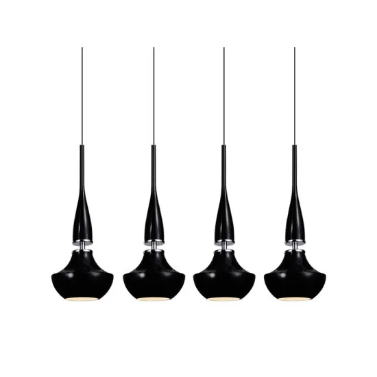 Azzardo Tasos fekete-króm függesztett lámpa  (AZ-0885) E14 4 izzós IP20