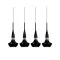 Azzardo Tasos fekete-króm függesztett lámpa  (AZ-0885) E14 4 izzós IP20