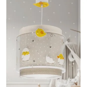 Dalber Baby Chick fehér-sárga gyerek függesztett lámpa (DA-76872) E27 1 izzós IP20