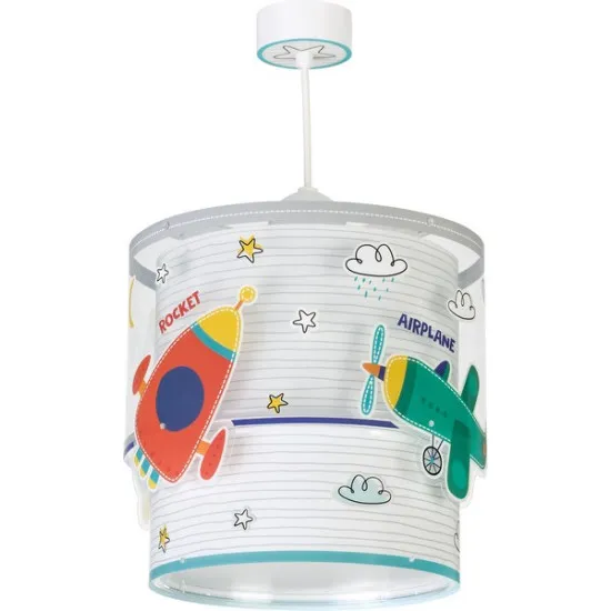 Dalber Baby Travel fehér-színes gyerek függesztett lámpa (DA-61682) E27 1 izzós IP20
