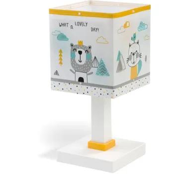 Dalber Hello Little fehér-sárga gyerek asztali lámpa (DA-73241) E14 1 izzós IP20